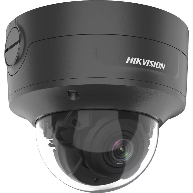 Hikvision DS-2CD2766G2-IZS(2.8-12mm)(C)/BLACK 6 Megapixel Dome IP Kamera · AcuSense KI Fehlalarmfilter · für den Innen- und Außenbereich · 120dB echte